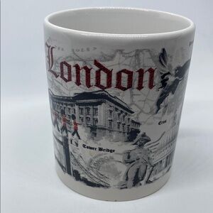 White and Black London Architectural Mug